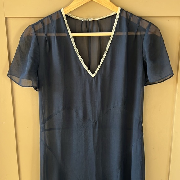 Armand Ventilo Sz 40 (Sz M US) Sheer Silk Midi Maxi Dress - Picture 3 of 11